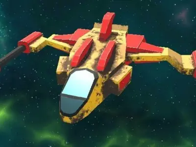 Spaceship lowpoly pack Low-poly 3D model
