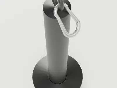 Loading Pin for Strength Training Low-poly 3D model