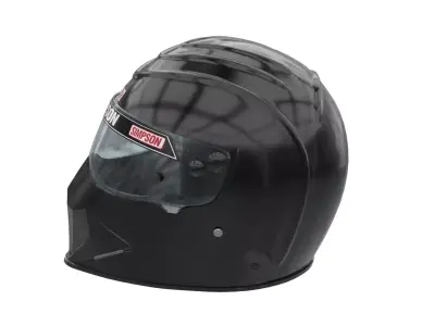 Simpson Racing SA2020 Diamondback black helmet Low-poly 3D model