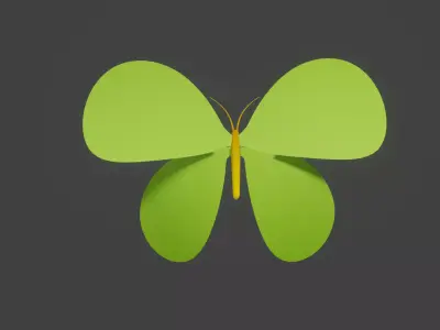 Butterfly Low-poly 3D model get