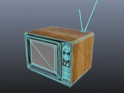 vintage tv Low-poly 3D model