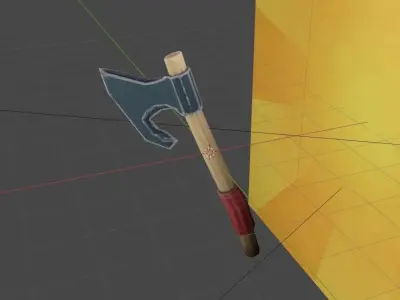 Stylized Axe Free low-poly 3D model order