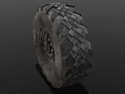 Tire 3D Model  Low-poly 3D model