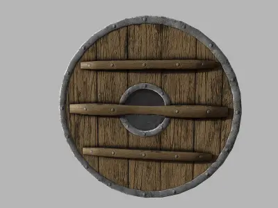 Viking shield Free low-poly 3D model