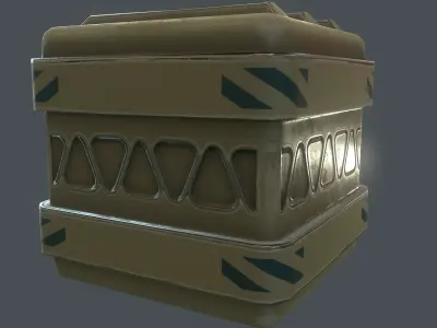 Futuristic Container Low-poly 3D model