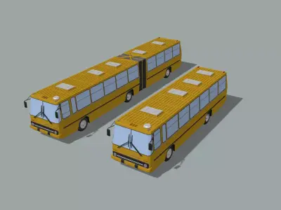 set of urban passenger transport IKARUS 3D model