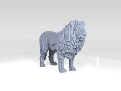 Lion Voxel 3D model