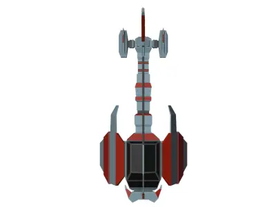 Low-poly spaceship Low-poly 3D model get