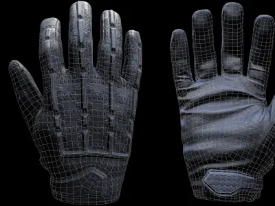 Tactical Gloves 025 Low-poly 3D model