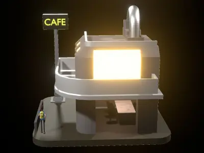 Sci fi Cafe 3D model