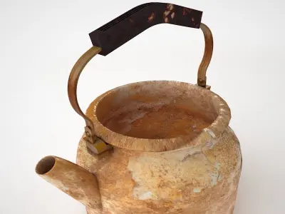 Rusty kettle Low-poly 3D model purchase