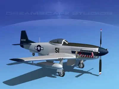P-51D Mustang Lana 3D model