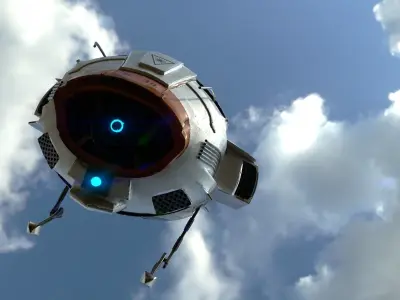 Spy and Transport Drone Low-poly 3D model