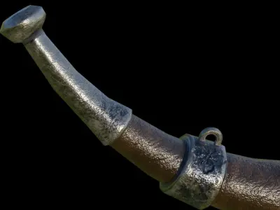 The War Horn Low-poly 3D model