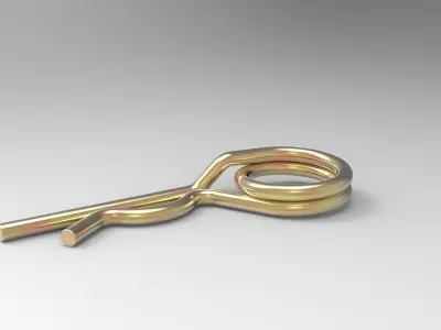 Spring cotter of a bolt 3D model