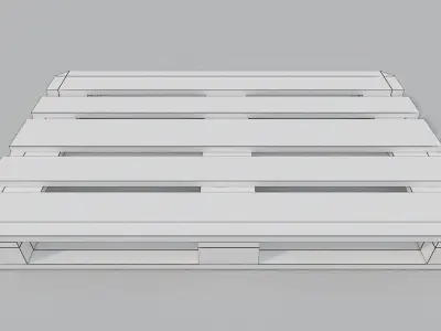 Wooden Pallet PBR  Low-poly 3D model