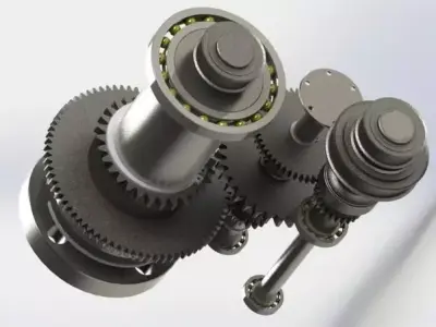 Simple CNC gearbox Free 3D model