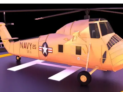 Military helicopters pack Low-poly 3D model