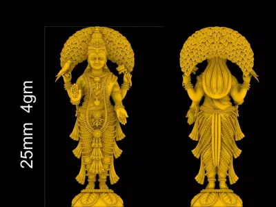  Lord Vishnu Idol 3D Model 3D print model