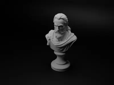 Sword Master Bust Chess 3D print model buy