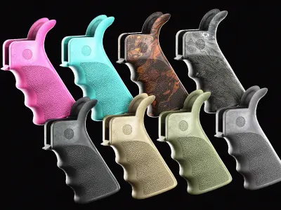 Hogue Overmolded AR Grip Low-poly 3D model