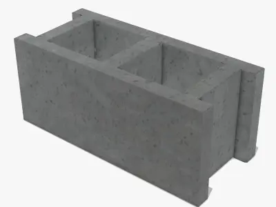 Cinderblock 2 Low-poly 3D model