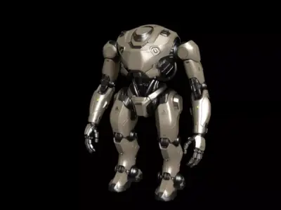 Steel mecha mecha warrior 3D model buy