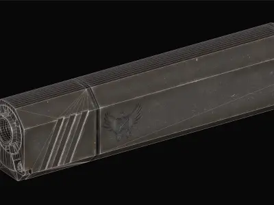 Silencer Handgun Suppressor  Low-poly 3D model