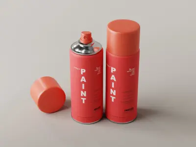 Spray Paint Can Low-poly 3D model purchase