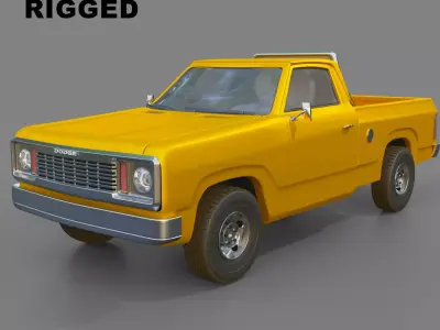 Dodge Power Wagon W200 1977 Free low-poly 3D model