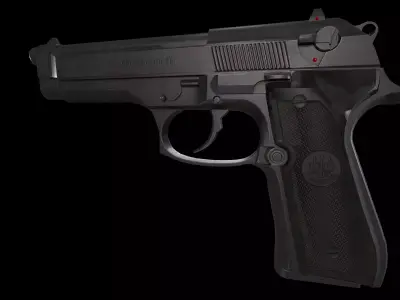 Beretta M9 Pistol Low-poly 3D model
