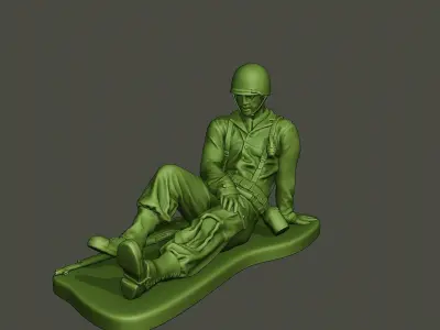 American Medic soldiers ww2 A8 Pack 3D print model