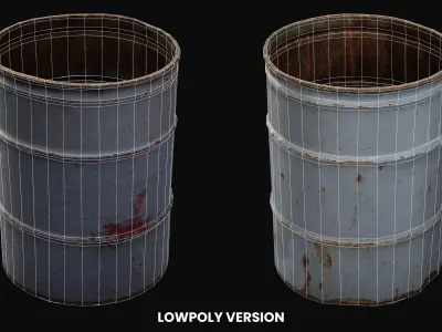 Barrel Rust Metal 01 - HeraScans Free 3D model