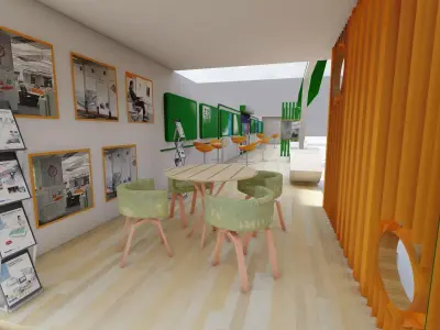 Exhibition Stall in Expo Centre Idea  for Exhibition Low-poly 3D model