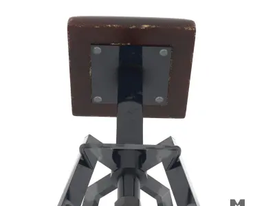 Industrial vintage bar sool Low-poly 3D model