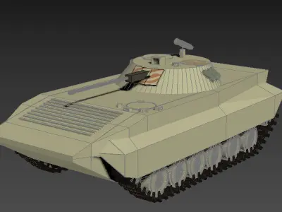 BMP-2 tank Low-poly 3D model