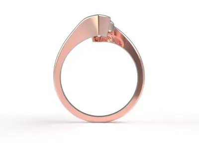 Fancy Solitaire Marquise Ring 3D print model