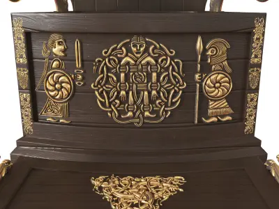 Viking throne 3D model