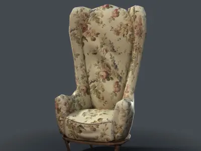 Stylized Cartoon Seat Low Poly Low-poly 3D model