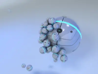 robotic sphere Free 3D model