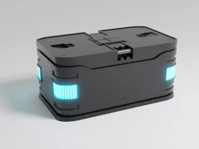Sci-Fi Crate 4 Low-poly 3D model
