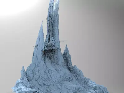 Alien Cliffs Sharp Needle 3 3D model