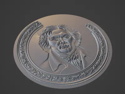 Hegel Medallion 3D print model purchase