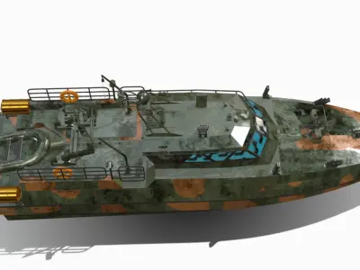 barco patrulha  Low-poly 3D model