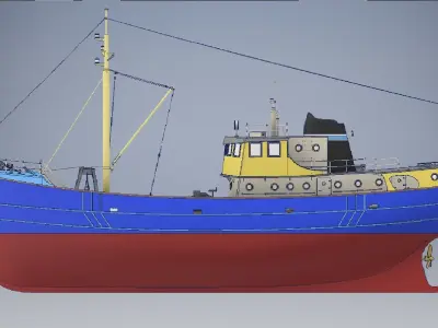Virtual Model Boat  3D model