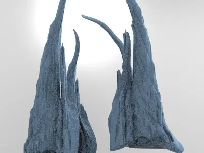 Dinosaur Raptor cliffs 7  3D model