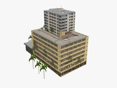 Outbak Jacks Restaurant Southport Building  Low-poly 3D model