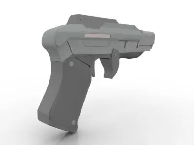 Phaser gun Low-poly 3D model