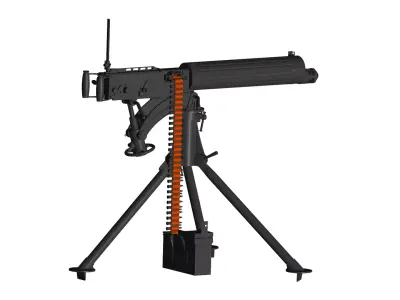 Vickers machine gun 3D model get