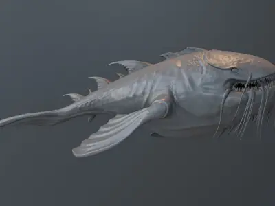 Monster fish Low-poly 3D model buy